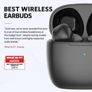 EarFun Air Wireless Earbuds Bluetooth Earbuds with 4 Mics Sweatshield IPX7 Waterproof Game Mode Wireless Charging Deep Bass USB-C Fast Charge 35Hrs - Black - Image 6