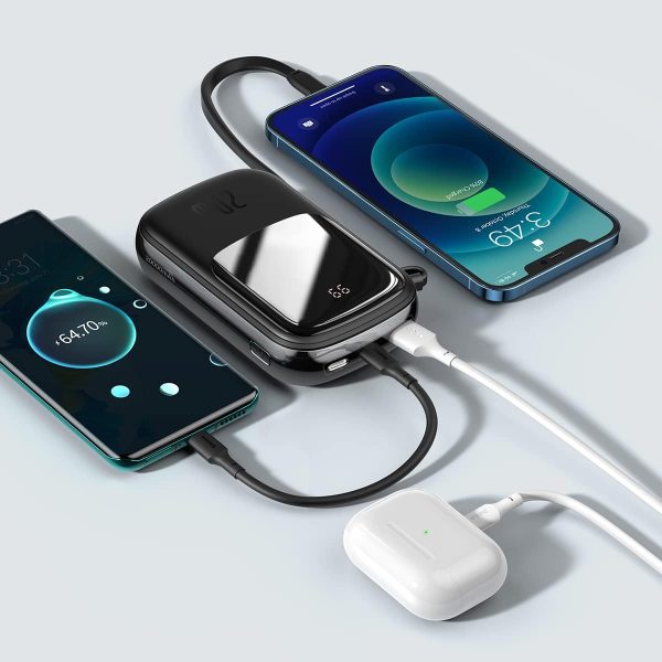 Baseus Qpow Pro Power Bank Digital Display Fast Charge 10000mAh 22.5W Type-C - Black - Image 3