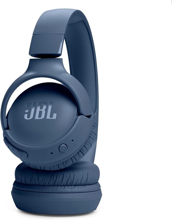 JBL Tune 520BT Wireless On-Ear Headphones with JBL Pure Bass Sound Bluetooth 5.3 and Hands-Free Calls 57-Hour Battery Life - Blue - Image 3