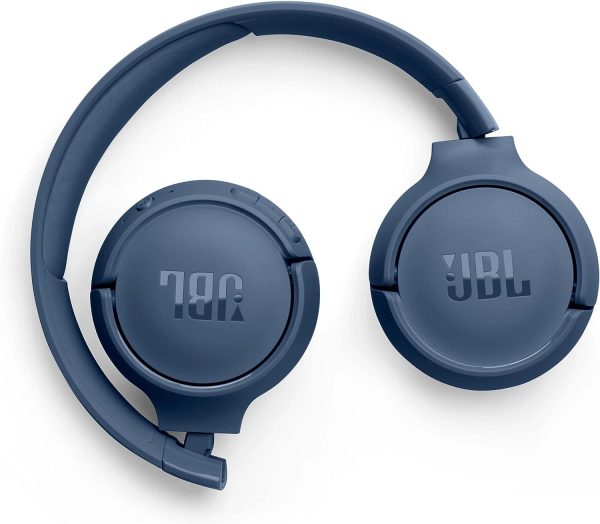 JBL Tune 520BT Wireless On-Ear Headphones with JBL Pure Bass Sound Bluetooth 5.3 and Hands-Free Calls 57-Hour Battery Life - Blue - Image 4