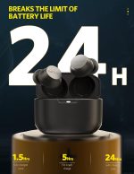 EarFun Free Mini Bluetooth Earbuds Earphone with IPX7 Waterproof Touch Control in-Ear Headphones with Microphone USB-C Fast Charging Lightweight Size Premium Sound - Black - Image 2