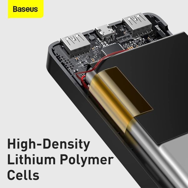 Baseus Bipow Power Bank 15W with Digital Display 10000mAh - Black - Image 4