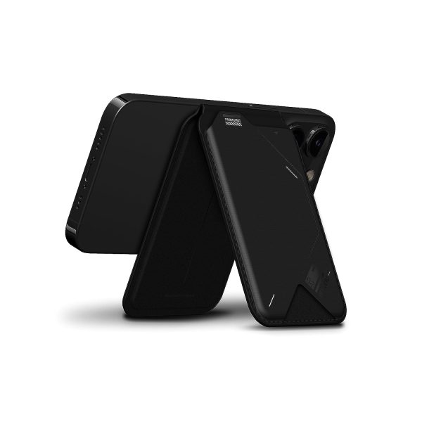 Aulumu G02 2 in 1 Magnetic Wallet & Stand MagSafe Adjustable Stand Open ID Window - Black - Image 3