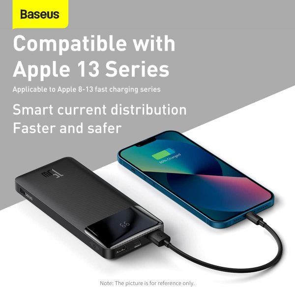 Baseus Bipow Power Bank 15W with Digital Display 10000mAh - Black - Image 2
