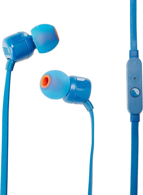JBL Tune T110 In Ear Headphones - Blue - Image 5