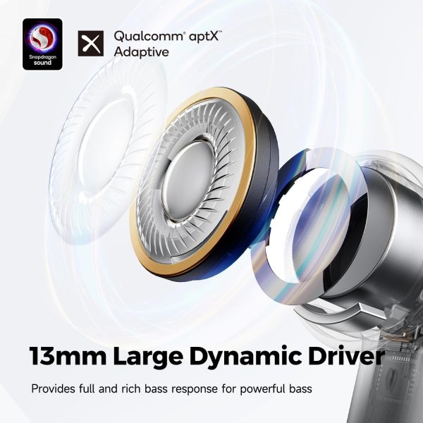 SoundPEATS Air4 Wireless Earbuds with Adaptive Active Noise Cancellation Earphones Bluetooth 5.3 Qualcomm QCC3071 aptX Lossless 6 Mics for AI-Enhanced Calls 26 Hours Battery APP Control - Black - GC - Image 6