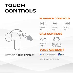 JBL Wave 200 Wireless Earbuds (TWS) with Mic 20 Hours Playtime Deep Bass Sound Dual Connect Technology Quick Charge Comfort Fit Ergonomic Design Voice Assistant Support for Mobiles - Black - OP - Image 5