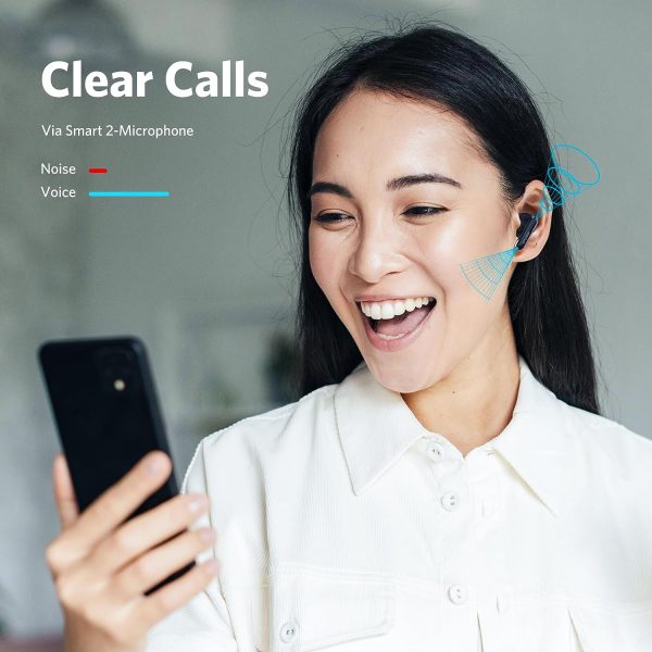 71wwBc6UQfL._AC_SL1500_ EarFun Air Mini 2 Wireless Earbuds Bluetooth Earbuds with 2 Mics Lightweight Ture Wireless Earbuds with 10mm Driver TWS Earbuds with Game Mode USB-C Fast Charge 24Hrs Long Playtime - Black - Image 6