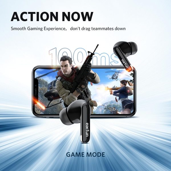 71z4-EZvySL._AC_SL1500_ EarFun Air Mini 2 Wireless Earbuds Bluetooth Earbuds with 2 Mics Lightweight Ture Wireless Earbuds with 10mm Driver TWS Earbuds with Game Mode USB-C Fast Charge 24Hrs Long Playtime - Black - Image 4