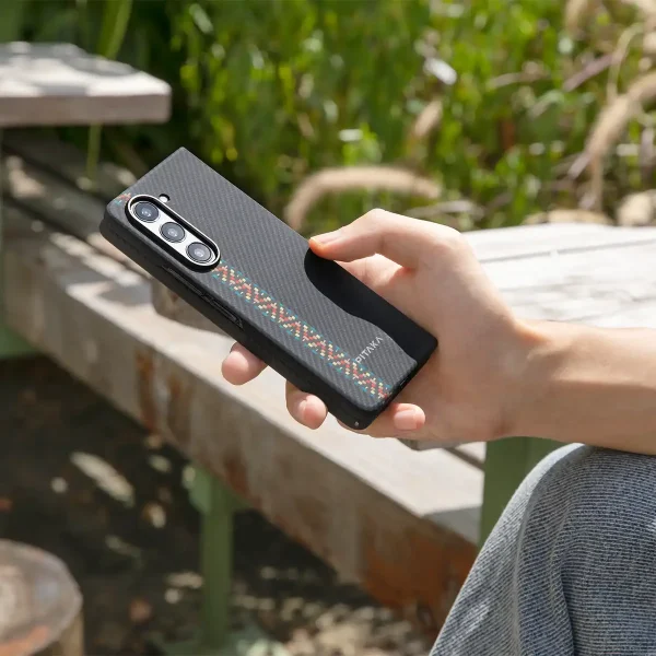 Galaxy Z Fold 5 PITAKA Air Case Ultra Slim Aramid Fiber Fusion Weaving Case - Rhapsody - Image 2