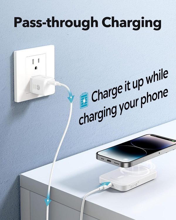 Baseus Magnetic Wireless Power bank 6000mAh 20W - White - Image 2