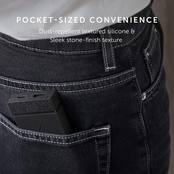 Native Union Smart Charger PD 20W Power Delivery Enabled Fast-Charging 2-Port USB-A & USB-C Wall Charger Pocket-Sized Design Includes Travel Adapters Slate - Black - Image 2