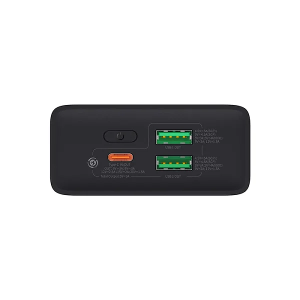Baseus Adaman2 Power Bank with Digital Display Fast Charge 20000mAh 30W VOOC Edition - Black - Image 4