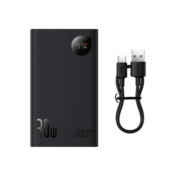 Baseus Adaman2 Power Bank with Digital Display Fast Charge 20000mAh 30W VOOC Edition - Black - Image 5