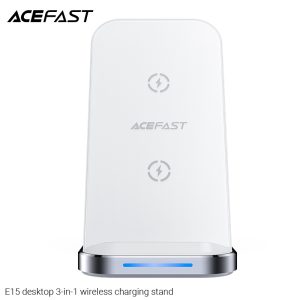 Acefast Desktop 3 in 1 Wireless Charger & Stand - E15 - White - Image 2