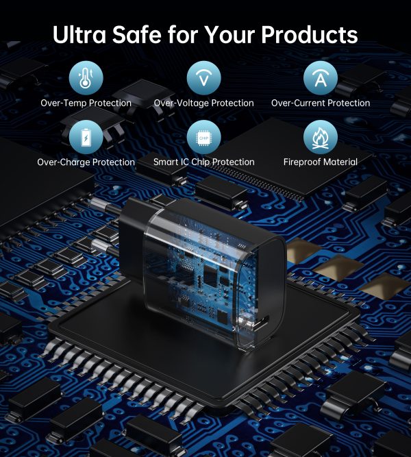 Choetech 20W PD Charger for iPhone 14 / 13 / 12 - Black - EU Plug - Q5004 - Image 5