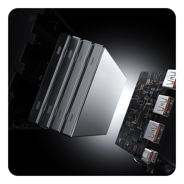 Sdfe43a21bcb441c19ce40e3a56cd9e129 Baseus Adaman Power Bank with Digital Display Quick Charge Power Bank 40000mAh 22.5W - Black - Image 3