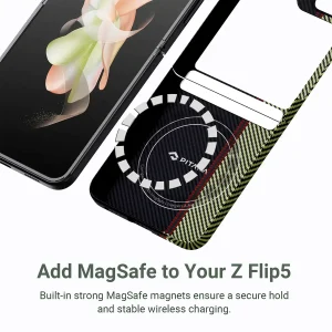 Galaxy Z Flip 5 PITAKA Fusion Weaving MagEZ Case 3 - Overture - Image 3