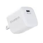 Choetech 30W USB C Charger EHO Mini GaN II USB C Wall Charger Compact PPS - White - US Plug - PD5007