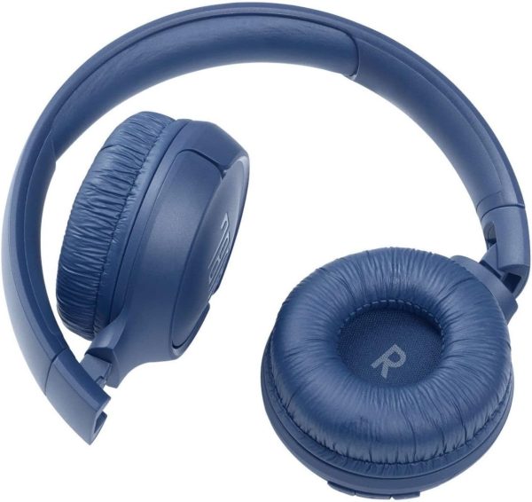 JBL Tune 510BT Wireless On-Ear Headphones with Purebass Sound - Blue - Image 3