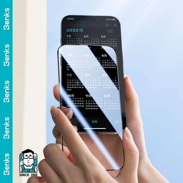 iPhone 15 Pro Glass Screen Protector V Pro Series by Benks Full Size Tempered Glass With 3D Curved Edge - 1 PACK - 6948005993979 - Image 6