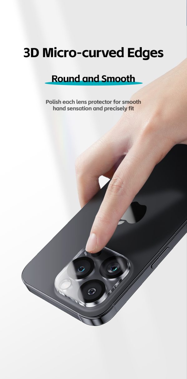 1 (9) iPhone 15 Pro Max / iPhone 15 Pro Camera Lens Protector KR Coated by Benks - 1 PACK - 6948005994129 - Image 9