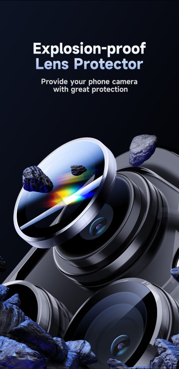 iPhone 15 Pro Max / iPhone 15 Pro Sapphire Coated Camera Lens Protector - 1 PACK - 6948005994143 - Image 6