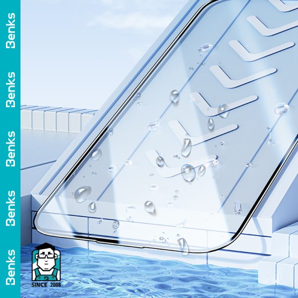 iPhone 15 Pro Glass Screen Protector V Pro Series by Benks Full Size Tempered Glass With 3D Curved Edge - 1 PACK - 6948005993979 - Image 3