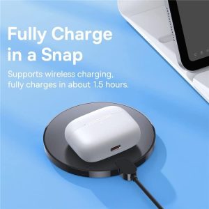 Baseus Bowie M2 Plus with ANC True Wireless Earphones - White - Image 3