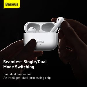 Baseus Encok True Wireless Earphones W3 - White - Image 4