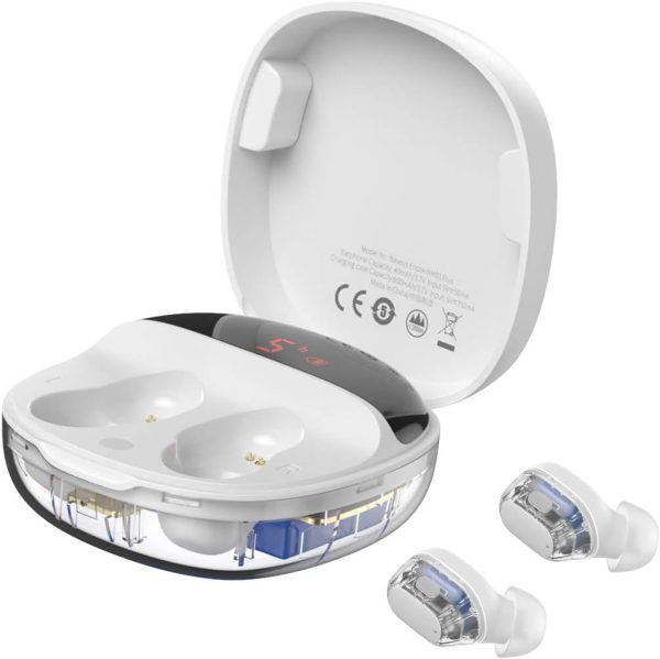 51axGxnsdpL._AC_SL1200_ Baseus Encok Wm01 Plus True Wireless Earphones - White - Image 2