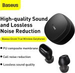 Baseus Encok Wm01 True Wireless Earphone - Black - Image 6