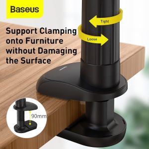Baseus Otaku life rotary adjustment lazy holder Pro Applicable for phone/ ipad - Gray - Image 5