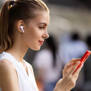 Baseus Encok True Wireless Earphones W3 - White - Image 2
