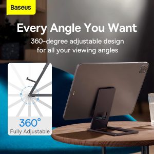Baseus Foldable Metal Desktop Holder - Gray - Image 3