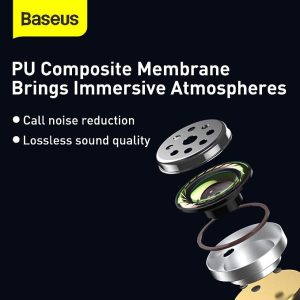 Baseus Encok Wm01 True Wireless Earphone - Black - Image 3