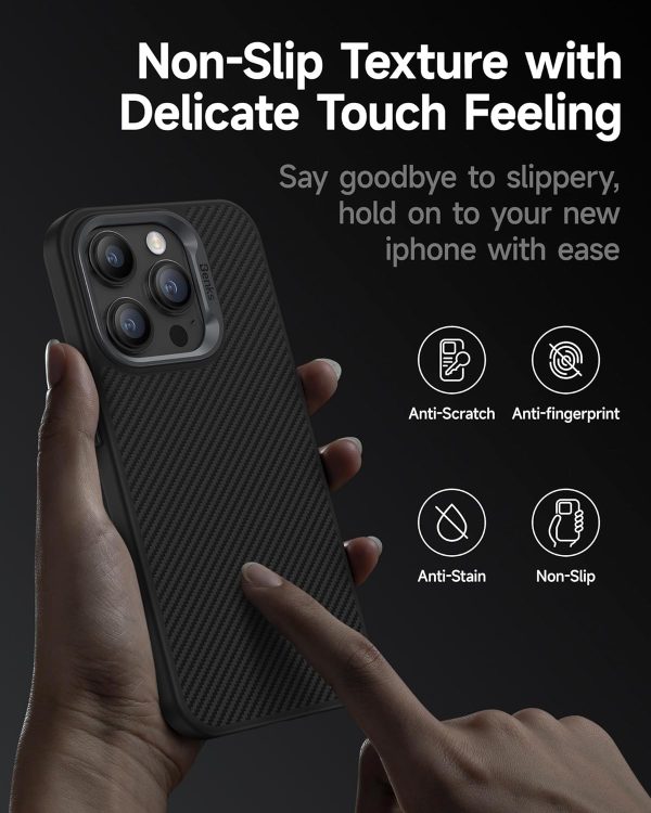 71FZe9LmN7L._AC_SL1500_ iPhone 15 Pro Max Essential Magnetic Kevlar Case by Benks, Built with Dupont Kevlar 600D Aramid Fiber - 6948005994624 - Image 3