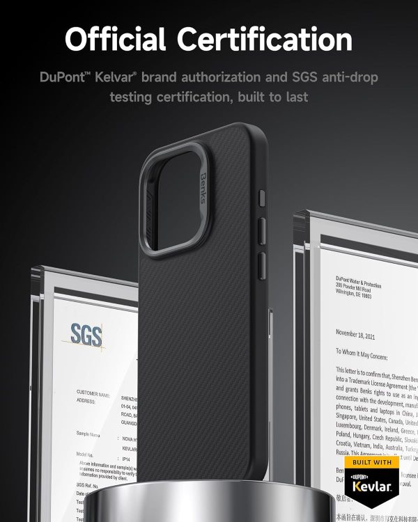 71HbqZfXgoL._AC_SL1500_ iPhone 15 Pro Max Essential Magnetic Kevlar Case by Benks, Built with Dupont Kevlar 600D Aramid Fiber - 6948005994624 - Image 4