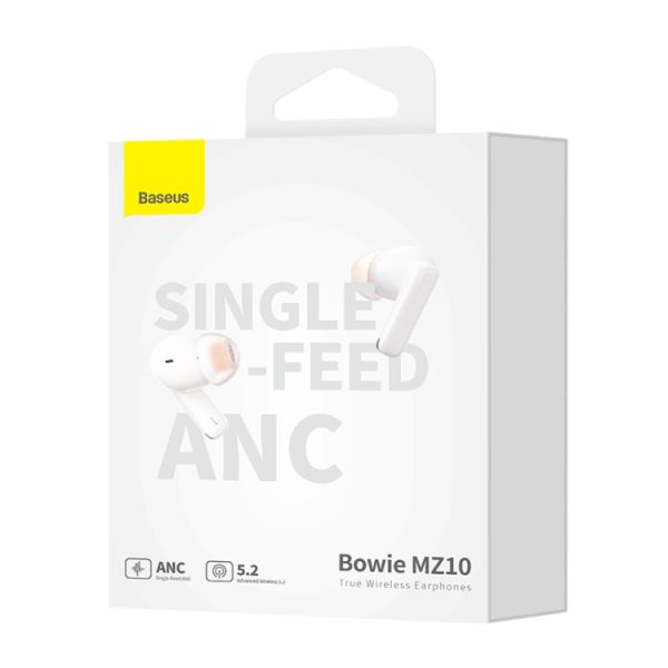 Baseus Bowie MZ10 True Wireless Earphones - White - Image 8
