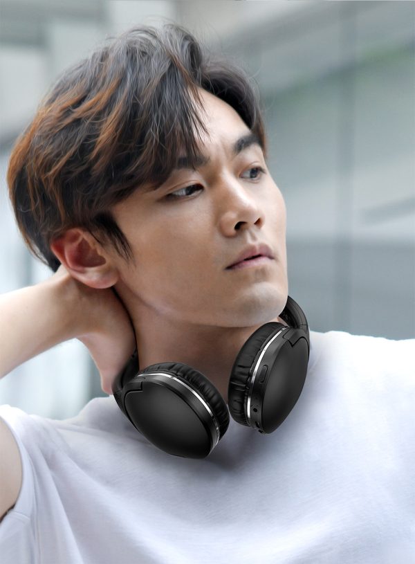 H17db1bd72fda48399f200c2941d37a489 Baseus Encok Wireless headphone D02 PRO - White - Image 5
