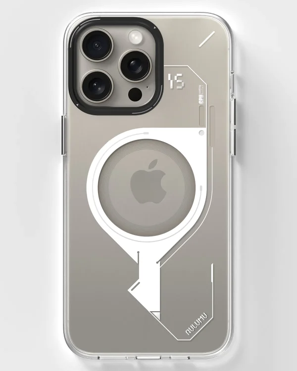 iPhone 15 Pro Case A15 Crystal Clear Case Reduced Yellowing by Aulumu Unique Cooling Window Design MagSafe Compatible - Clear - Image 4