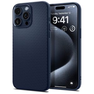 Apple iPhone 15 Pro Liquid Air Case by Spigen - ACS06705 - Navy Blue