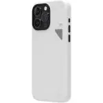 iPhone 15 Pro A15 Vegan Leather Case Unique Cooling Window Design MagSafe Compatible - White