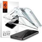 Apple iPhone 15 Pro Max GLAStR EZ Fit Screen Protector Case Friendly by Spigen - Full Cover Black - 2 PACK - AGL06873