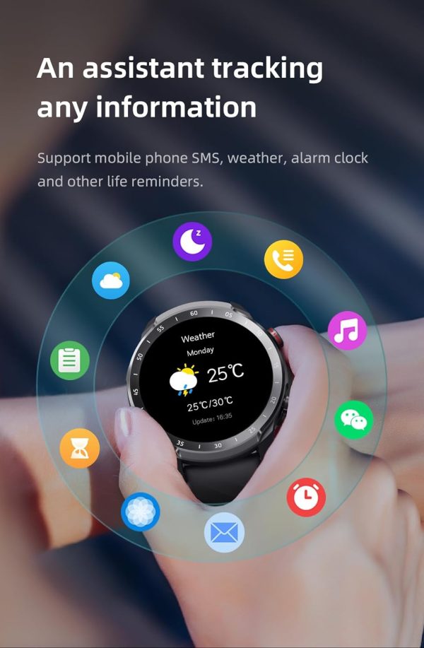 Mibro A2 Bluetooth calling With 1.39″ HD screen & Dual Straps - Black - Image 8