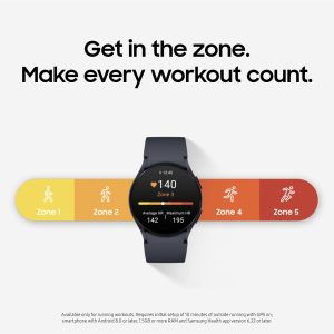 SAMSUNG Galaxy Watch 6 44mm Bluetooth Smartwatch w/ Fitness Tracker Personalized HR Zones Advanced Sleep Coaching Heart Monitor BIA Sensor Biggest Screen - Black - Image 3