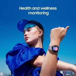 SAMSUNG Galaxy Watch 5 44mm Bluetooth Smartwatch w/Body Health Fitness and Sleep Tracker Improved Battery Sapphire Crystal Glass Enhanced GPS Tracking - Blue - Image 2