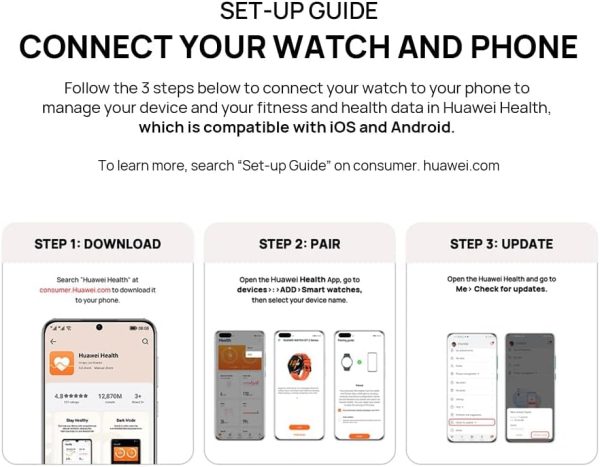 Huawei Watch GT 3 Pro 46MM Long Lasting Battery Up to 2 Weeks - Black - Image 6