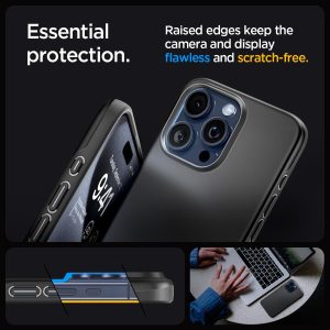 Apple iPhone 15 Pro Thin Fit Case by Spigen - ACS06686 - Black - Image 4