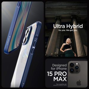 Apple iPhone 15 Pro Max Ultra Hybrid Case by Spigen - ACS06573 - Navy Blue - Image 7